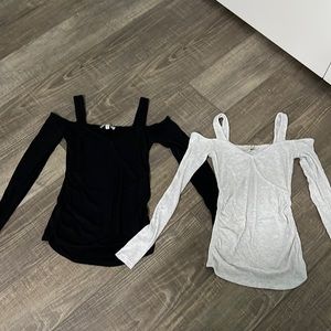 Express off the shoulder black & grey bundle 🖤🥰